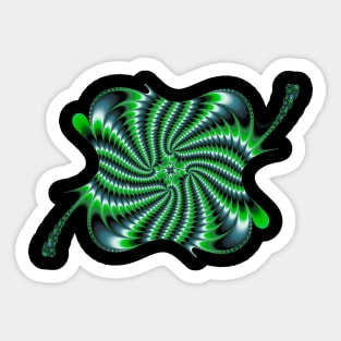 Square spiral fractal Sticker